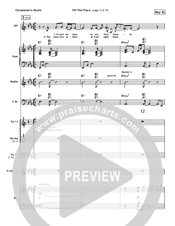 Fill This Place Conductor's Score (Ken Reynolds)
