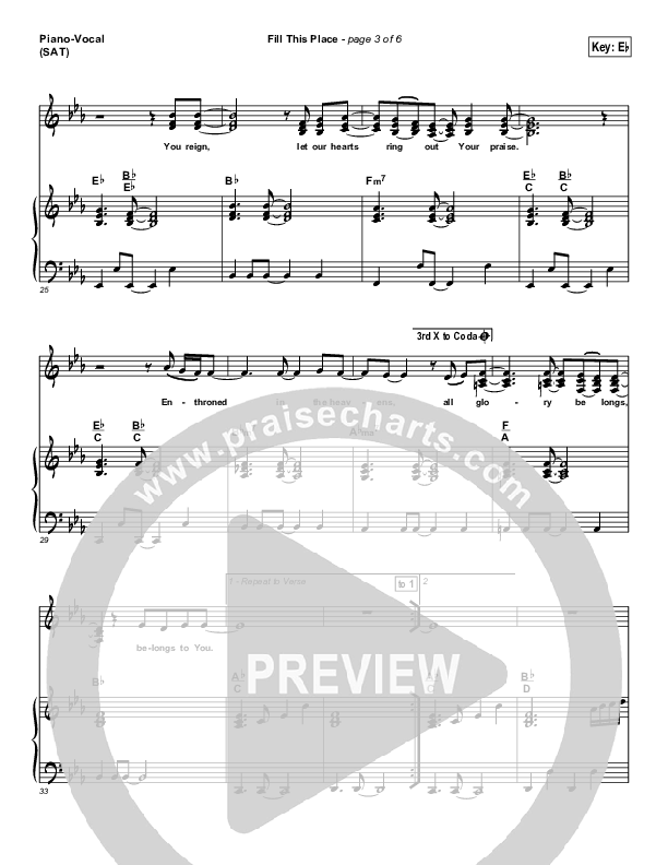 Fill This Place Piano/Vocal (SAT) (Ken Reynolds)