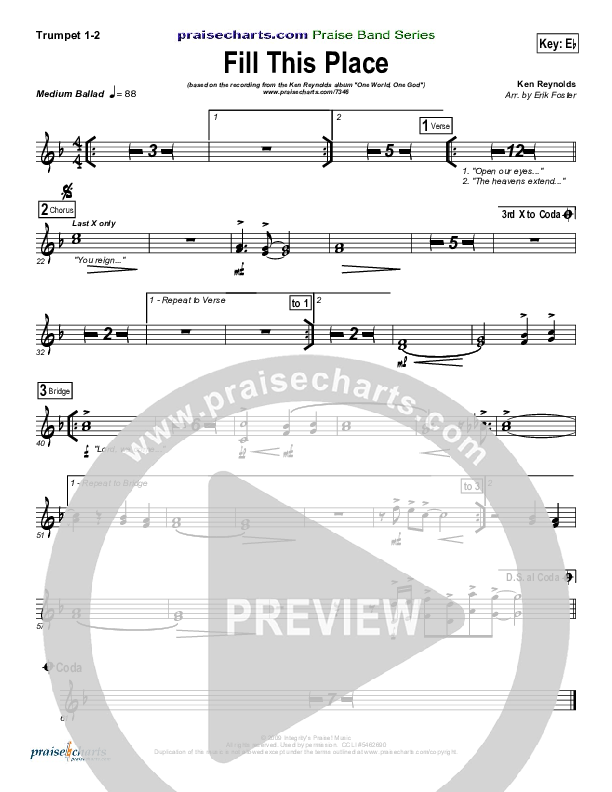 Fill This Place Trumpet 1,2 (Ken Reynolds)