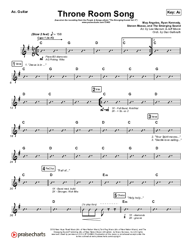 Throne Room Song Acoustic Guitar (People & Songs / May Angeles / Ryan Kennedy)