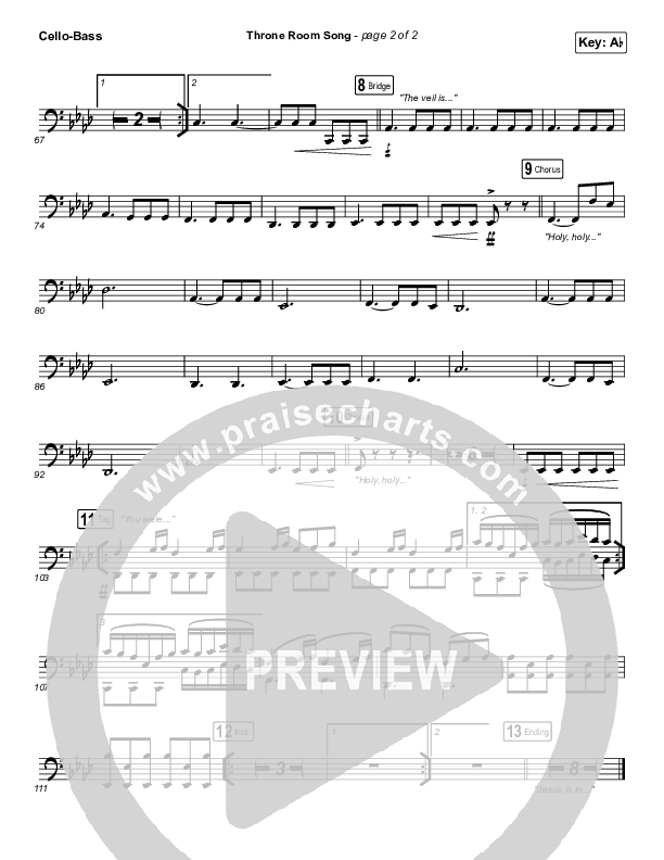 Throne Room Song Cello/Bass (People & Songs / May Angeles / Ryan Kennedy)