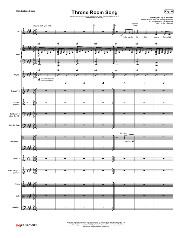 Throne Room Song Conductor's Score (People & Songs / May Angeles / Ryan Kennedy)