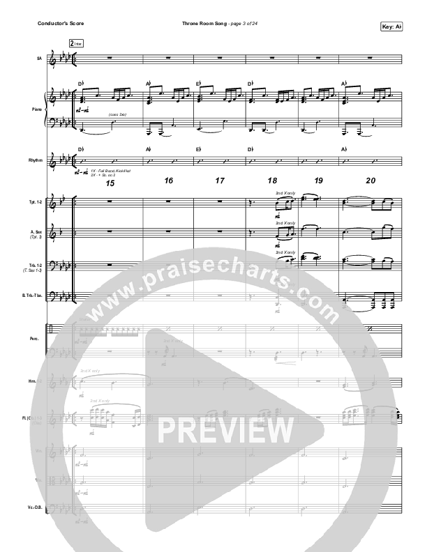 Throne Room Song Conductor's Score (People & Songs / May Angeles / Ryan Kennedy)