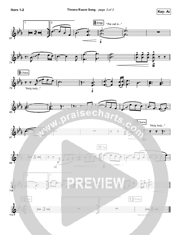 Throne Room Song French Horn 1/2 (People & Songs / May Angeles / Ryan Kennedy)