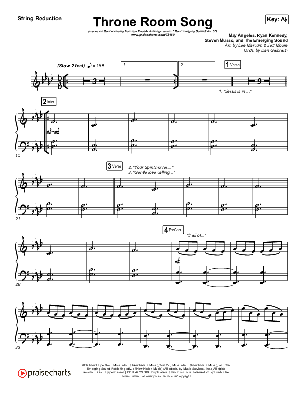 Throne Room Song String Reduction (People & Songs / May Angeles / Ryan Kennedy)