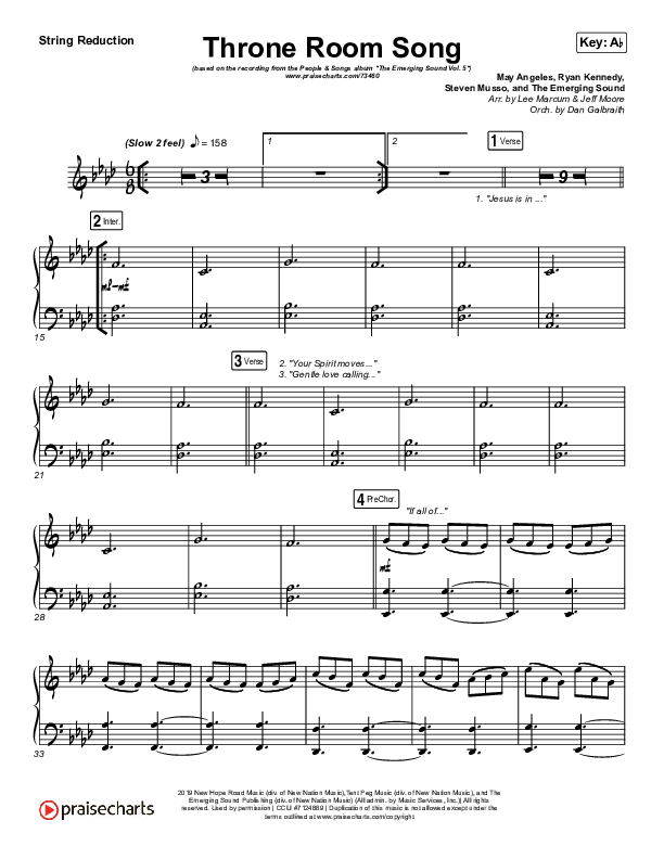 Throne Room Song String Pack (People & Songs / May Angeles / Ryan Kennedy)