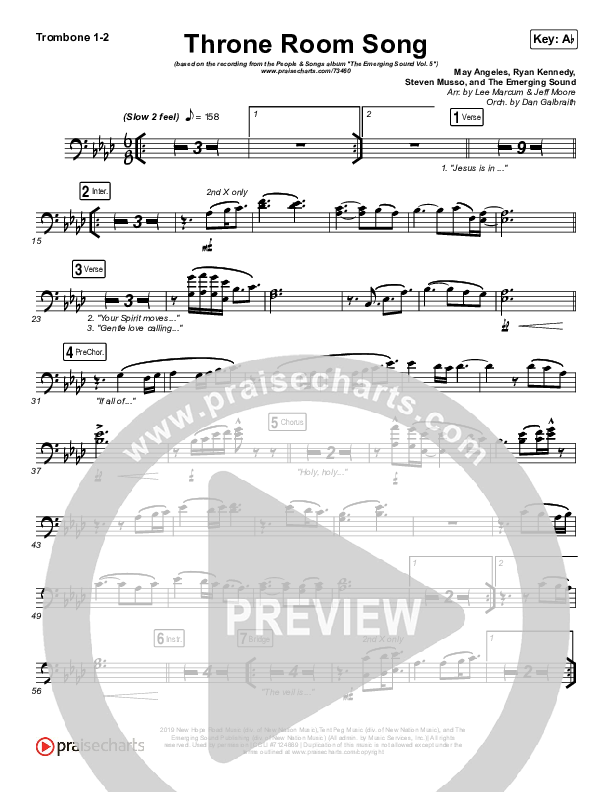 Throne Room Song Trombone 1/2 (People & Songs / May Angeles / Ryan Kennedy)