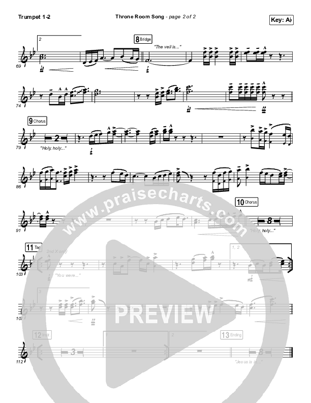 Throne Room Song Trumpet 1,2 (People & Songs / May Angeles / Ryan Kennedy)