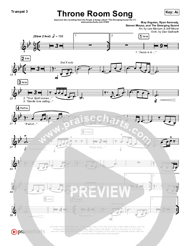 Throne Room Song Trumpet 3 (People & Songs / May Angeles / Ryan Kennedy)