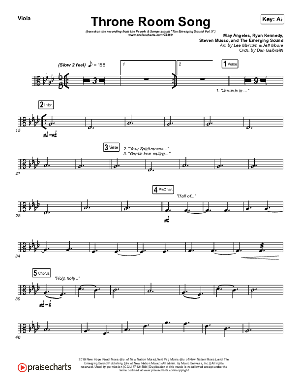 Throne Room Song Viola (People & Songs / May Angeles / Ryan Kennedy)