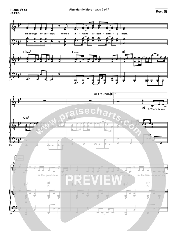 Abundantly More Piano/Vocal (SATB) (North Point Worship / Seth Condrey)