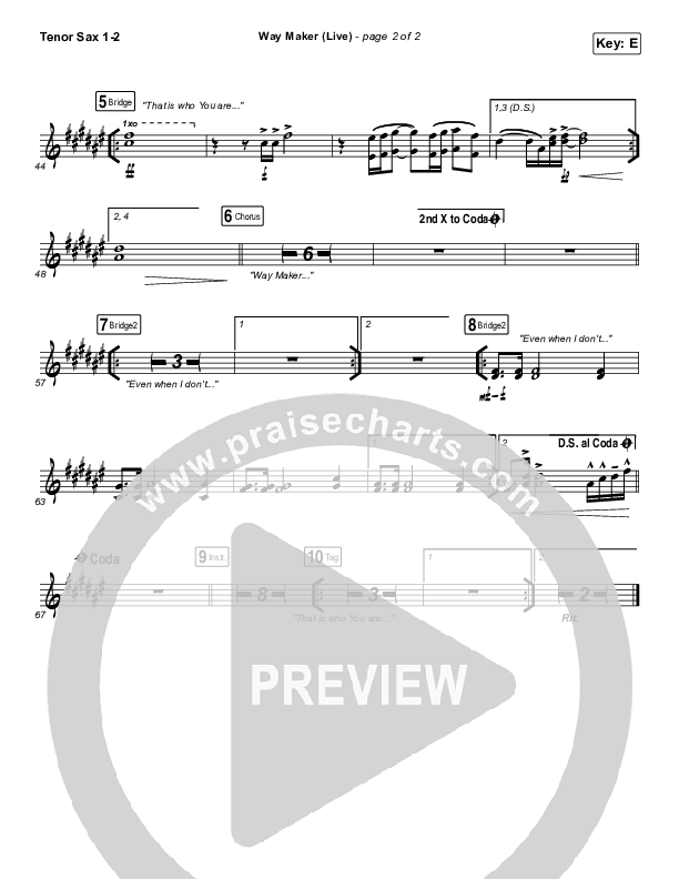 Way Maker (Live At Bethel) Sheet Music PDF (Paul McClure / Hannah McClure /  The McClures) - PraiseCharts
