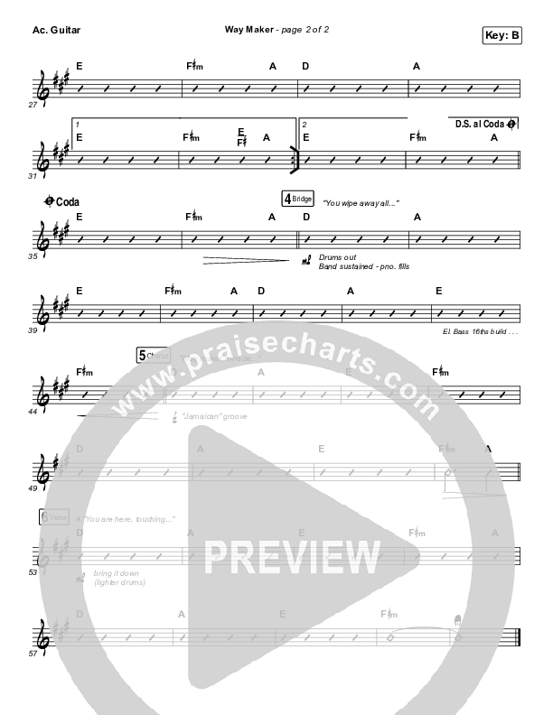 Way Maker Acoustic Guitar (Sinach)