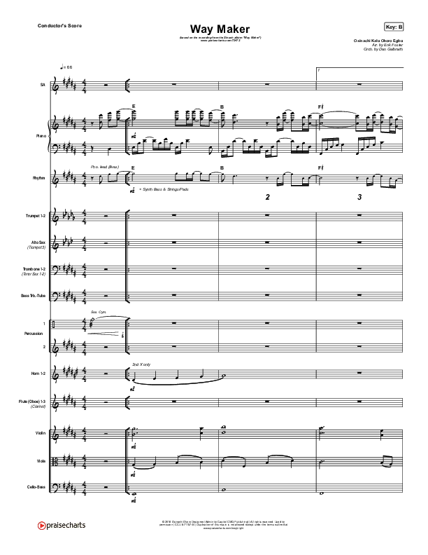 Way Maker (SATB ) by Osinachi Okoro/arr. Cli