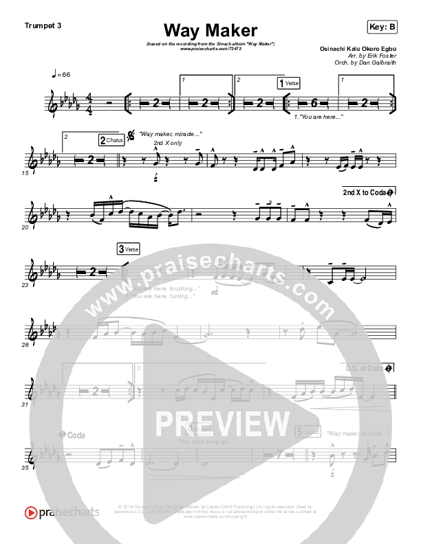 Way Maker Trumpet 3 (Sinach)