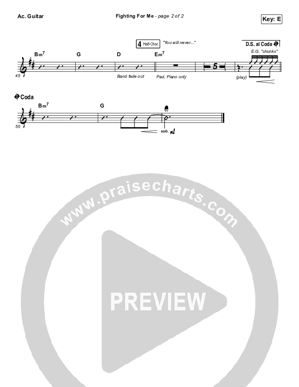 Fighting For Me Acoustic Guitar (Riley Clemmons)