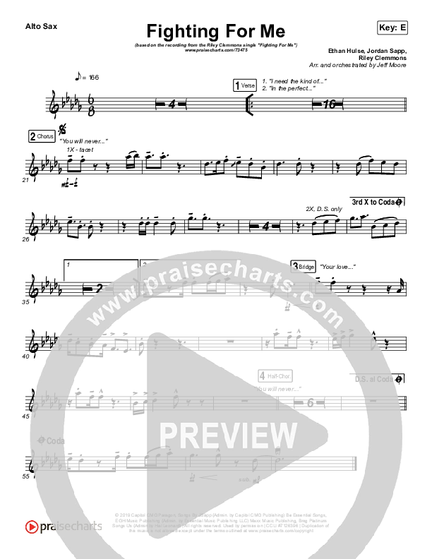 Fighting For Me Alto Sax (Riley Clemmons)