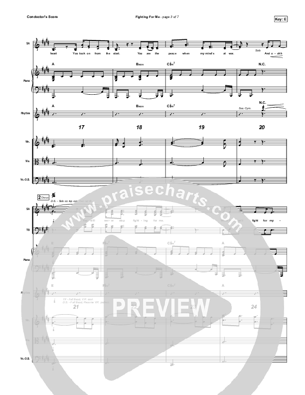 Fighting For Me Conductor's Score (Riley Clemmons)