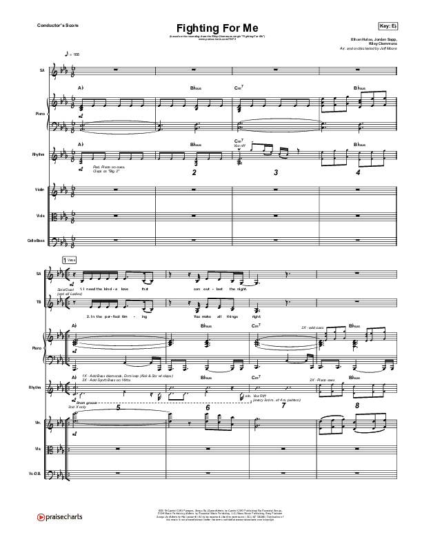 Fighting For Me Conductor's Score (Riley Clemmons)