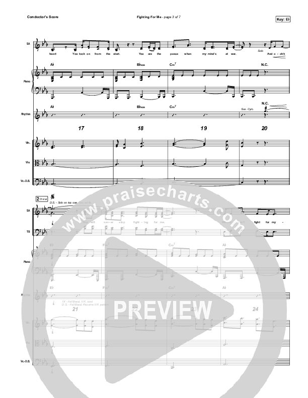 Fighting For Me Conductor's Score (Riley Clemmons)