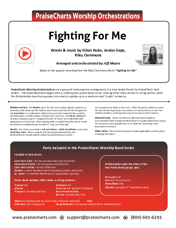 Fighting For Me Orchestration (Riley Clemmons)