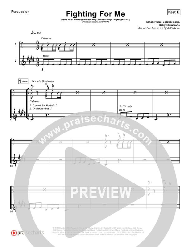 Fighting For Me Percussion (Riley Clemmons)