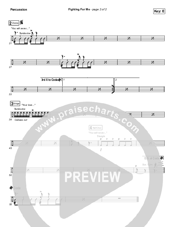 Fighting For Me Percussion (Riley Clemmons)