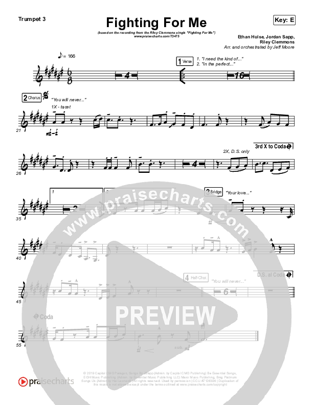 Fighting For Me Trumpet 3 (Riley Clemmons)