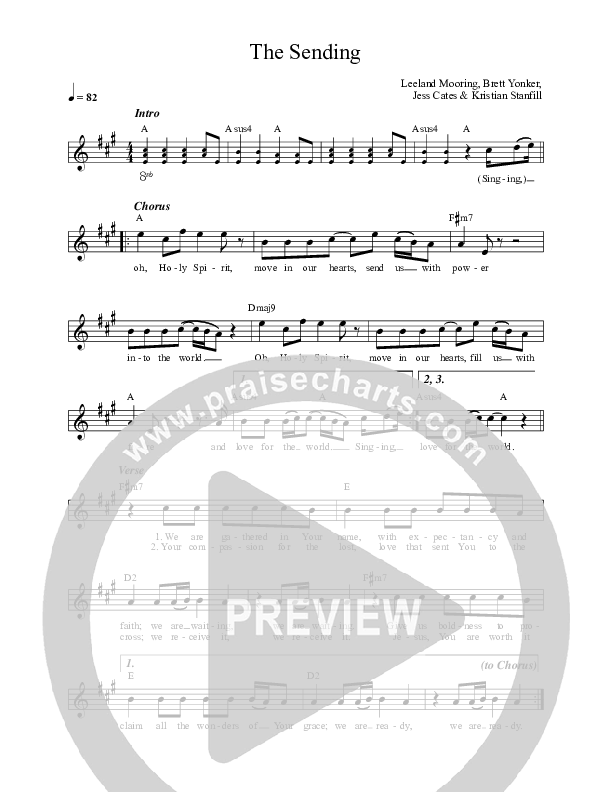 The Sending (Live) Choir Sheet (SATB) (Leeland)