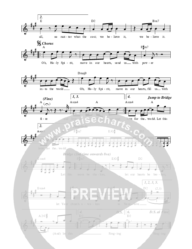 The Sending (Live) Choir Sheet (SATB) (Leeland)