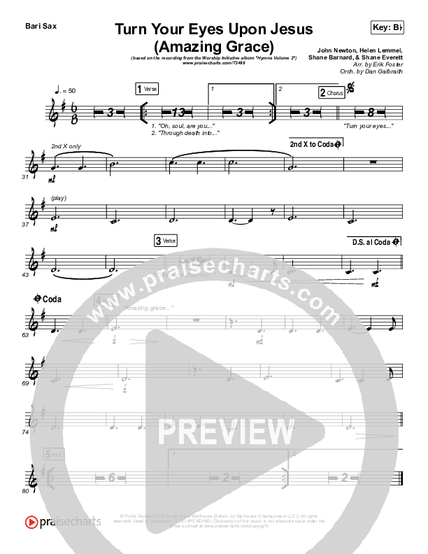 Turn Your Eyes Upon Jesus Bari Sax (Shane & Shane / The Worship Initiative)