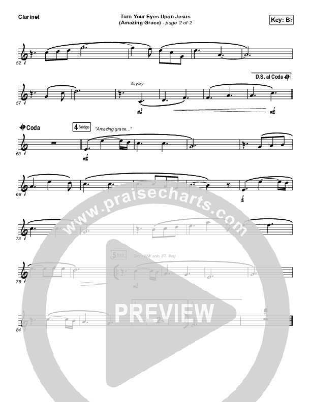 Turn Your Eyes Upon Jesus Clarinet (Shane & Shane / The Worship Initiative)