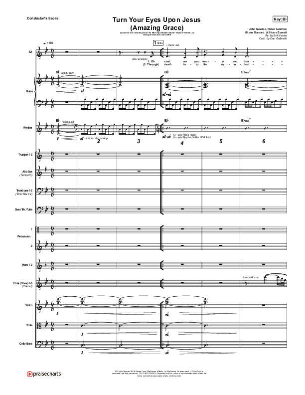 Turn Your Eyes Upon Jesus (Amazing Grace) Conductor's Score (Shane & Shane / The Worship Initiative)