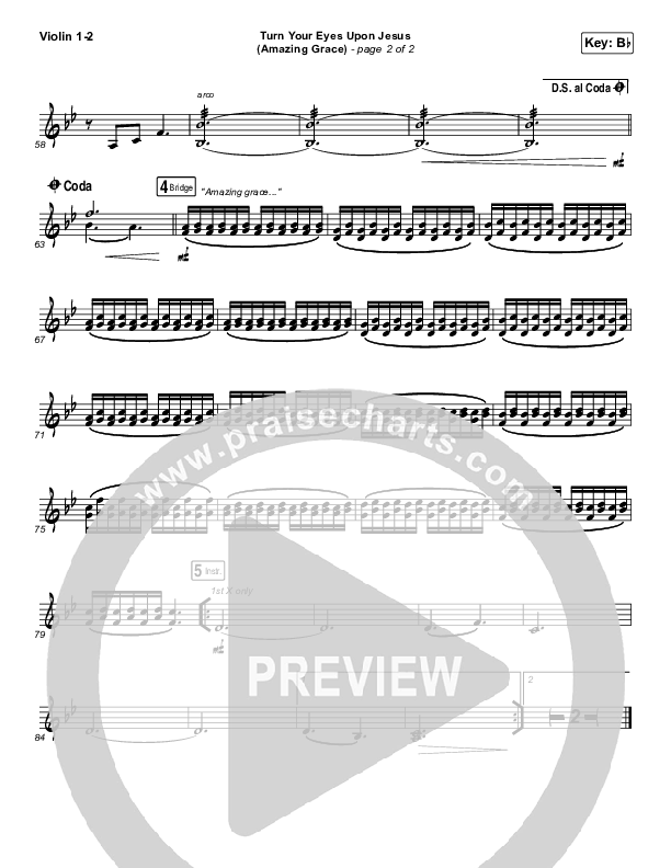 Turn Your Eyes Upon Jesus Violin 1/2 (Shane & Shane / The Worship Initiative)