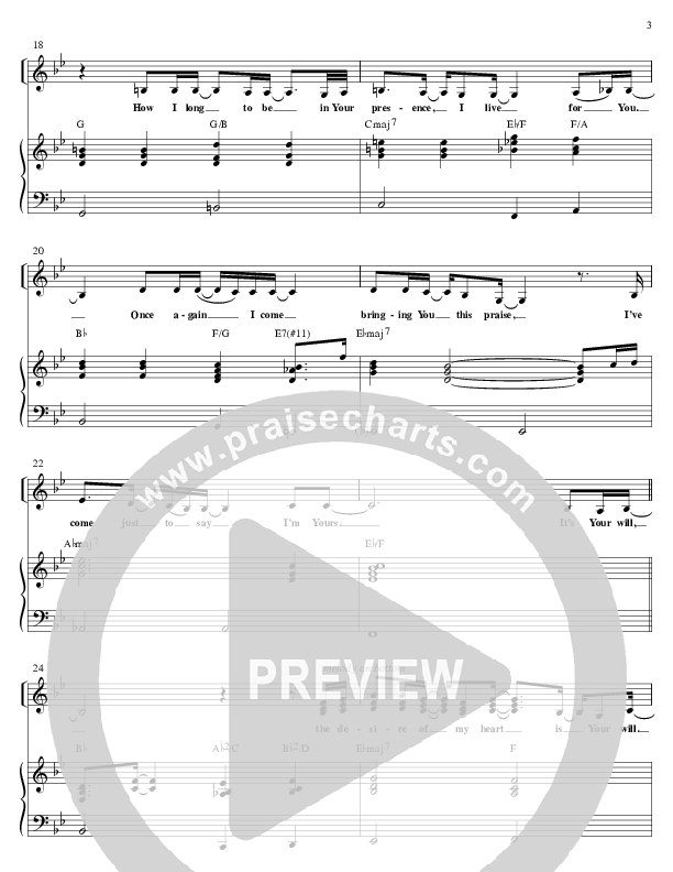 Your Will Piano/Vocal (Ken Reynolds)