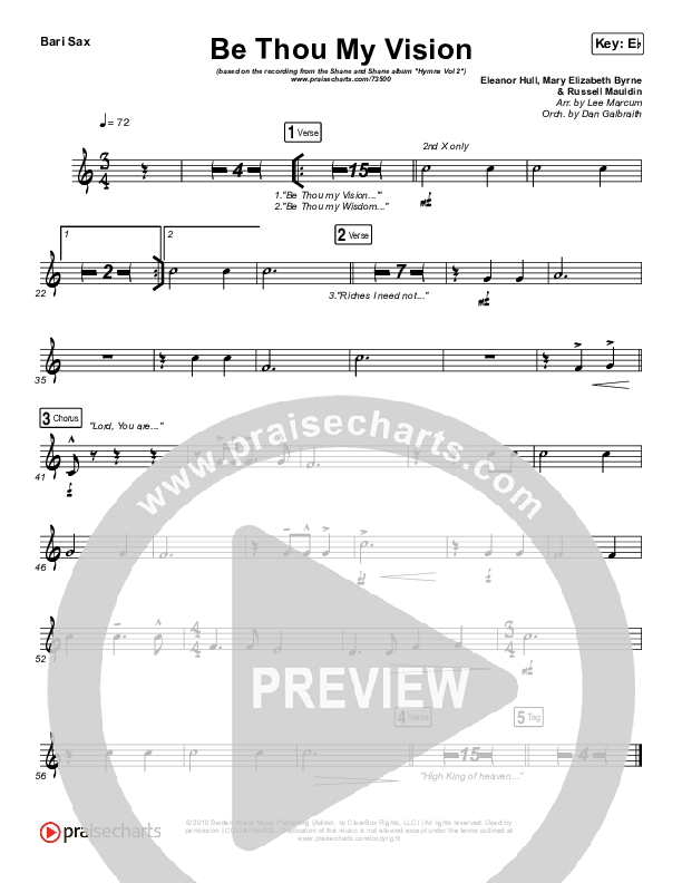 Be Thou My Vision (Lord You Are) Bari Sax (Shane & Shane / The Worship Initiative)