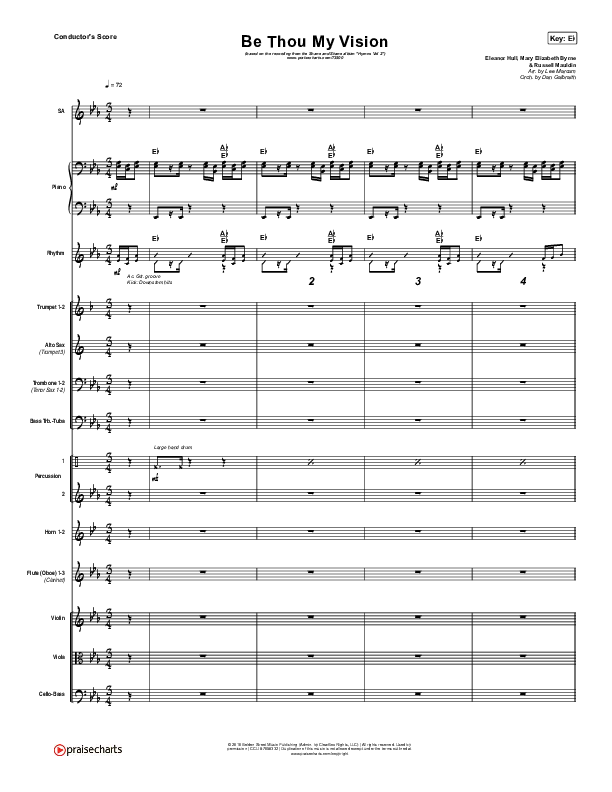 Be Thou My Vision (Lord You Are) Conductor's Score (Shane & Shane / The Worship Initiative)