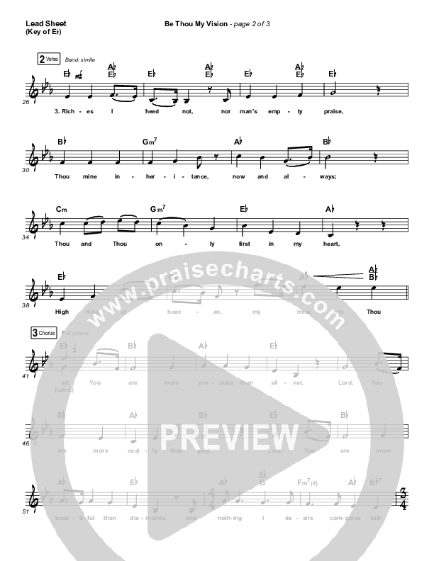 Be Thou My Vision (Lord You Are) Lead Sheet (Melody) (Shane & Shane / The Worship Initiative)