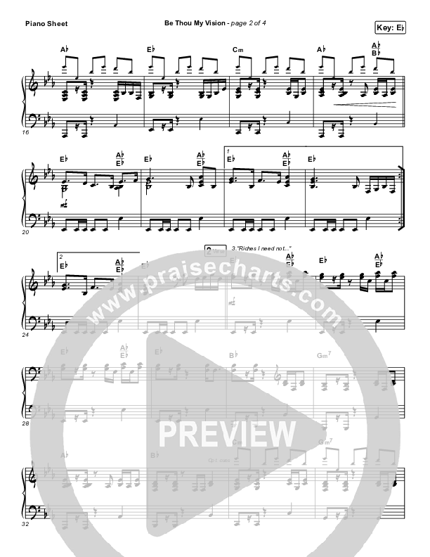 Be Thou My Vision (Lord You Are) Piano Sheet (Shane & Shane / The Worship Initiative)