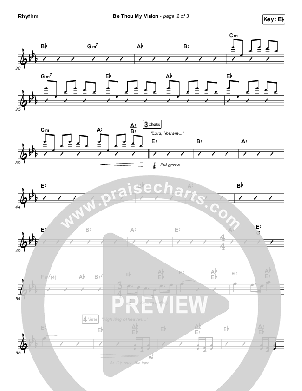 Be Thou My Vision (Lord You Are) Rhythm Chart (Shane & Shane / The Worship Initiative)