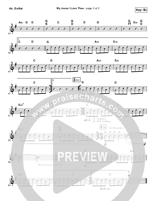 My Jesus I Love Thee Acoustic Guitar (Shane & Shane/The Worship Initiative)