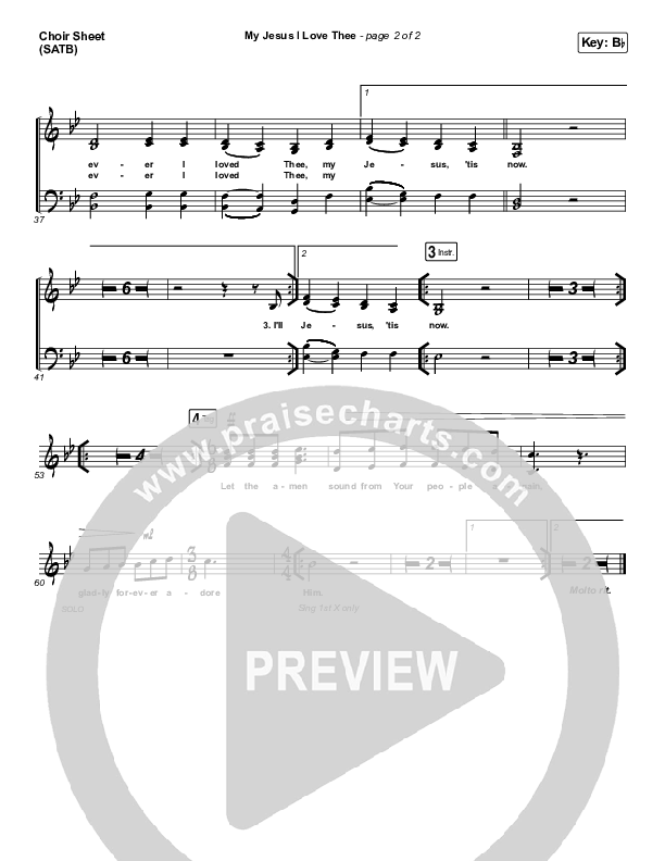 My Jesus I Love Thee Choir Vocals (SATB) (Shane & Shane/The Worship Initiative)