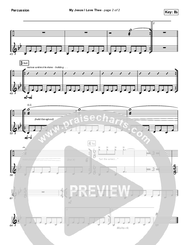 My Jesus I Love Thee Percussion (Shane & Shane/The Worship Initiative)