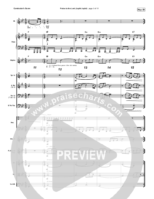 Praise To The Lord (Joyful Joyful) Conductor's Score (Shane & Shane / The Worship Initiative)