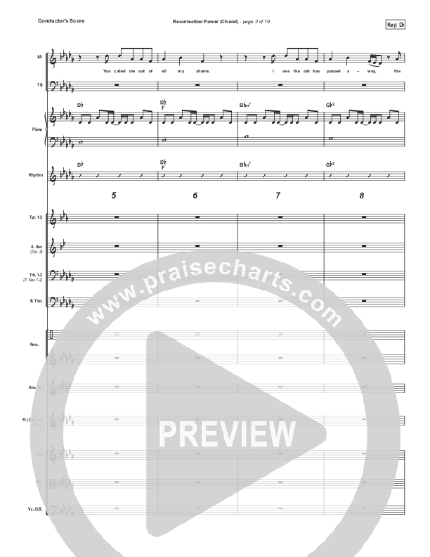 Resurrection Power (Choral Anthem SATB) Orchestration (Chris Tomlin / Arr. Luke Gambill)