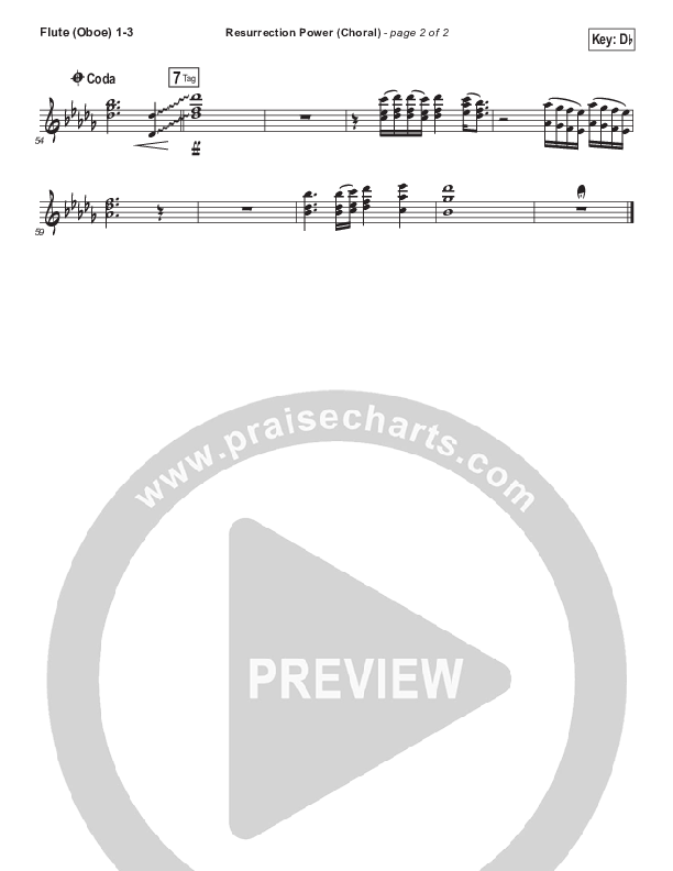 Resurrection Power (Choral Anthem SATB) Flute/Oboe 1/2/3 (Chris Tomlin / Arr. Luke Gambill)