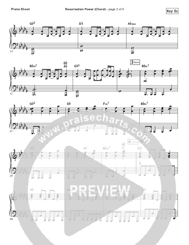 Resurrection Power (Choral Anthem SATB) Piano Sheet (Chris Tomlin / Arr. Luke Gambill)