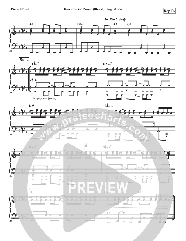 Resurrection Power (Choral Anthem SATB) Piano Sheet (Chris Tomlin / Arr. Luke Gambill)