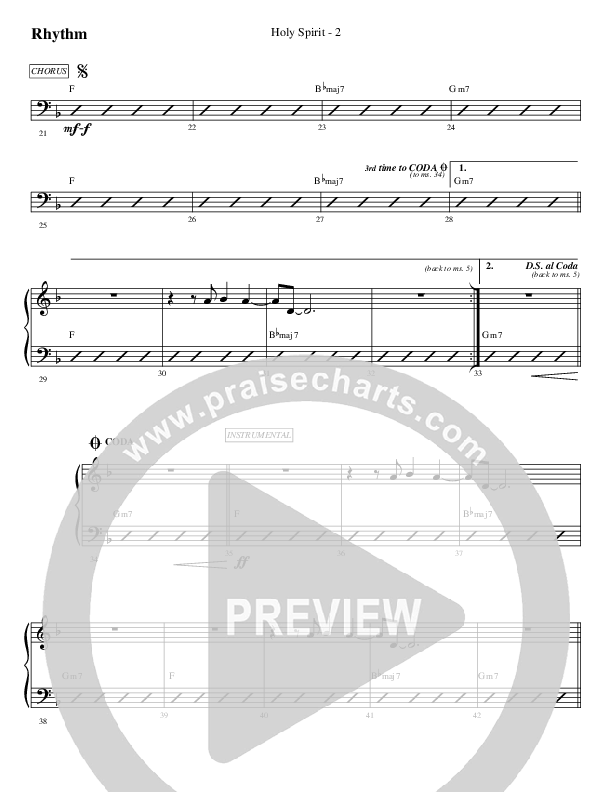 Holy Spirit  Rhythm Chart (WorshipTeam.tv)