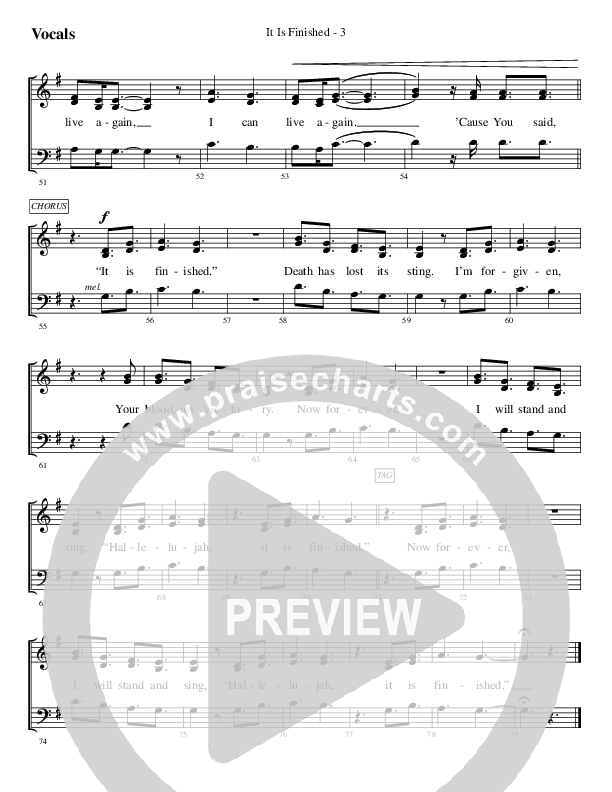 It Is Finished Choir Sheet (SATB) (WorshipTeam.tv)